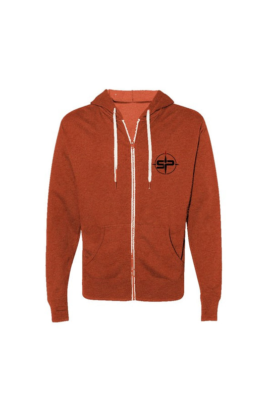 Heathered French Terry Full Zip Hooded Sweatshirt