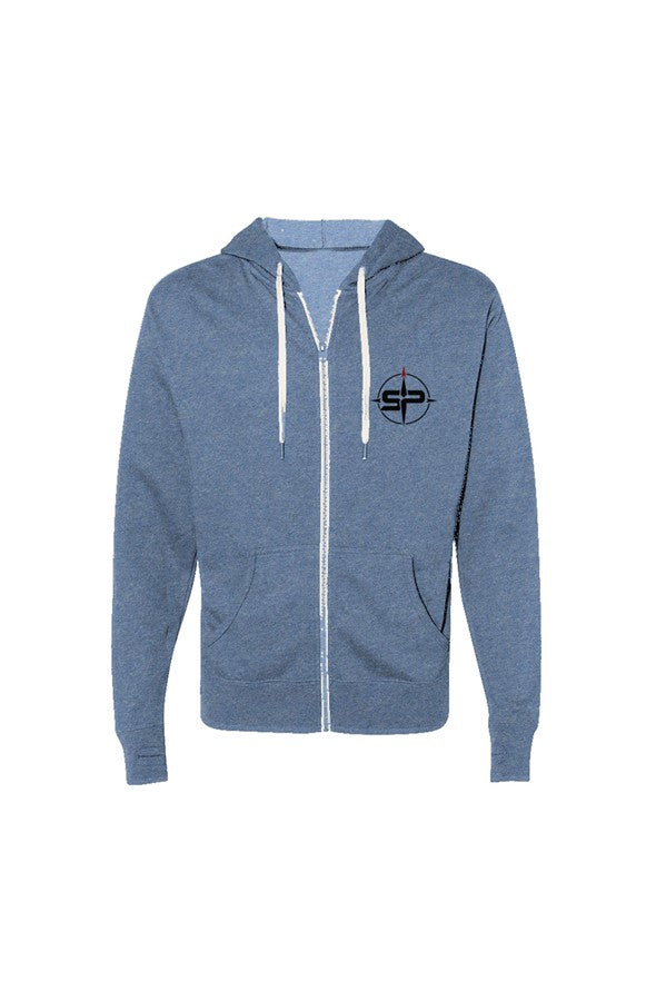 Heathered French Terry Full Zip Hooded Sweatshirt